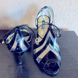 Dolce & Gabbana sexy sheer and black patent heels